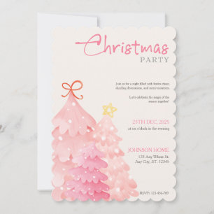 Weihnachtsfeier-Einladung, Pink Chic Einladungen
