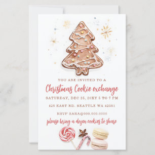 Weihnachtsfeier-Einladung zum Budget-Cookie-Austau