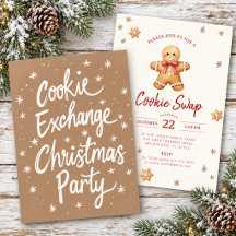 Weihnachtsfeier-Einladung zum Cookie-Austausch