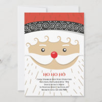 Weihnachtsfeier-Einladungen mit Santas Gesicht