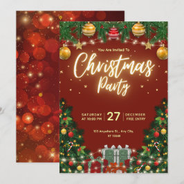 Weihnachtsfeier-Einladungsflyer Einladung