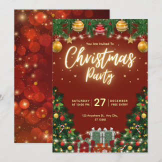 Weihnachtsfeier-Einladungsflyer Einladung