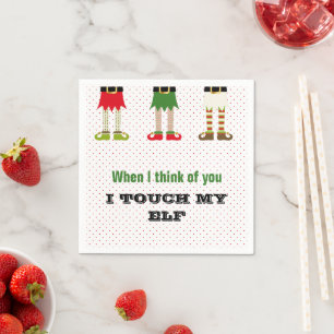 Weihnachtsfeier-Elfen-Servietten Serviette