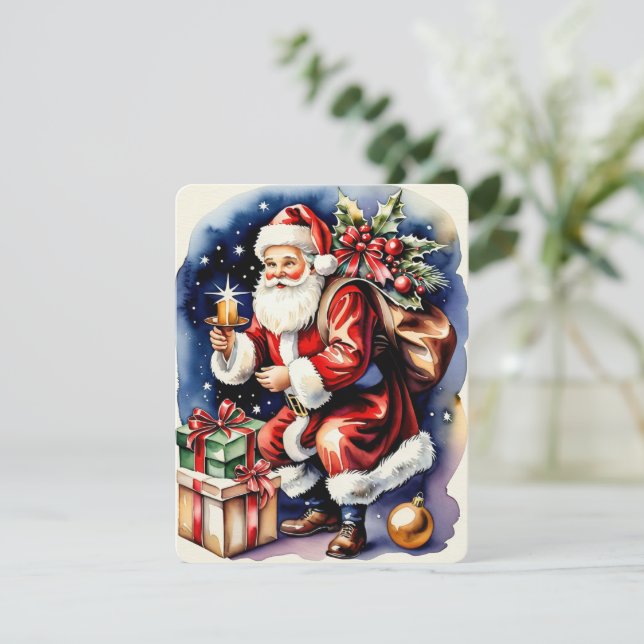 Weihnachtsfeier Feiertagskarte (Stehend Vorderseite)