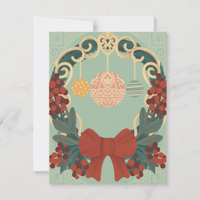 Weihnachtsfeier Feiertagskarte (Vorderseite)