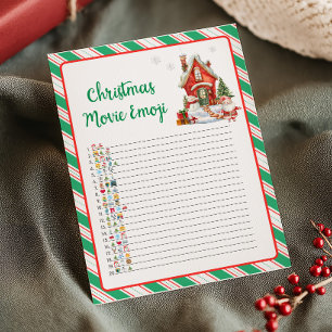 Weihnachtsfeier Film-Emoji-Spiel Feiertagskarte