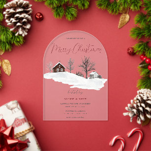 Weihnachtsfeier Firmen- / Familien Frohe Weihnacht Acryleinladungen