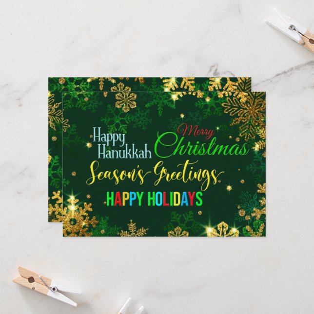 Weihnachtsfeier Flat Einladung 12x18 (Vorderseite/Rückseite Beispiel)