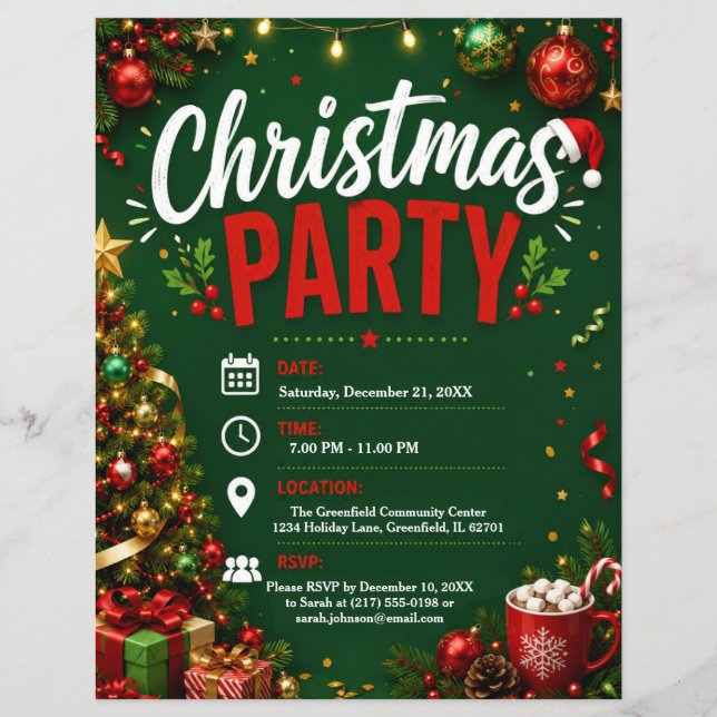 Weihnachtsfeier Flyer (Vorne)