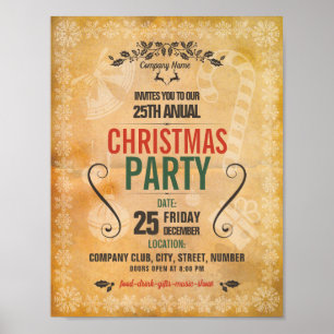 Weihnachtsfeier Flyer Poster