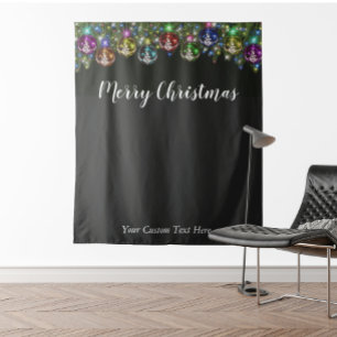 Weihnachtsfeier-Fotohintergrund-Party-Tapete Wandteppich