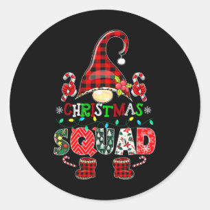 Weihnachtsfeier Funny Xmas Gnome Familie Matching Runder Aufkleber