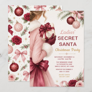 Weihnachtsfeier für Damen mit Secret Santa Einladung