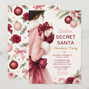 Weihnachtsfeier für Damen mit Secret Santa Einladung