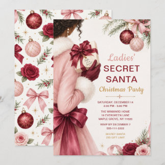 Weihnachtsfeier für Damen mit Secret Santa Einladung