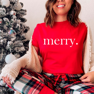 Weihnachtsfeier für Frauen in Rot T-Shirt