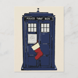 Weihnachtsfeier für öffentliche Anrufe der Polizei Feiertagspostkarte