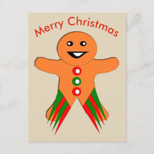 Weihnachtsfeier-Gebäckmann-Postkarte Postkarte