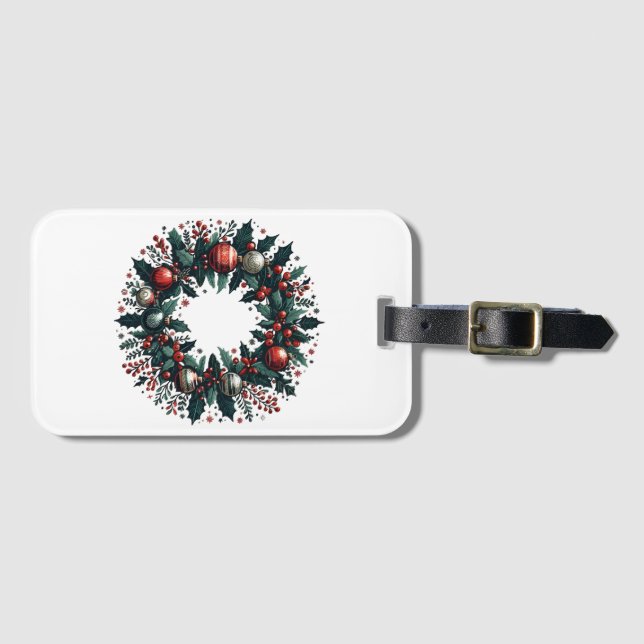 Weihnachtsfeier Gepäckanhänger (Vorderseite (Horizontal))