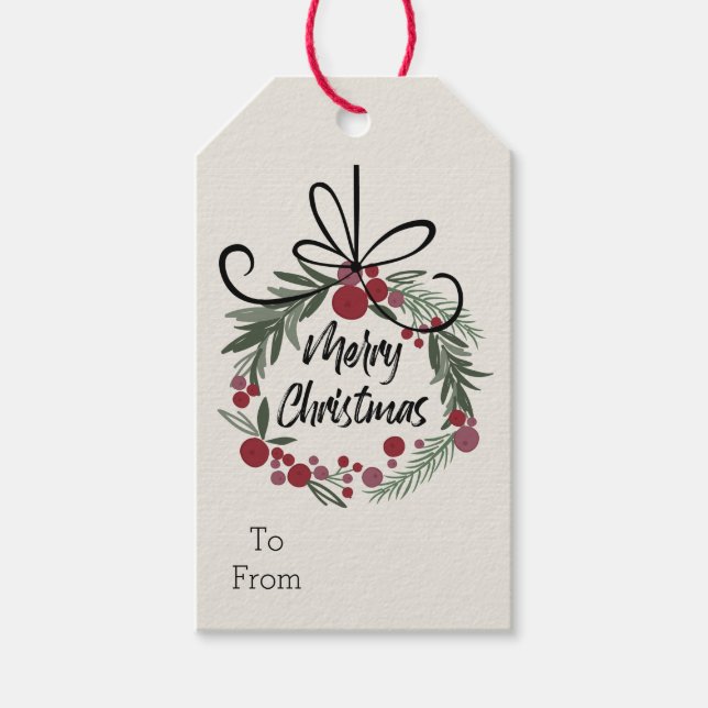 Weihnachtsfeier Geschenkanhänger (Vorderseite)