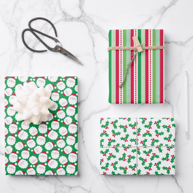Weihnachtsfeier Geschenkpapier Set (Vorderseite)