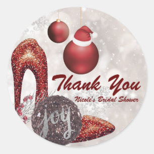 Weihnachtsfeier Glamour Party Event Geschenk Runder Aufkleber