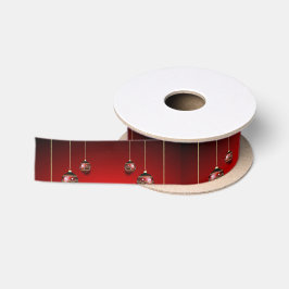 Weihnachtsfeier Golden Rot Winter Elegant Satinband