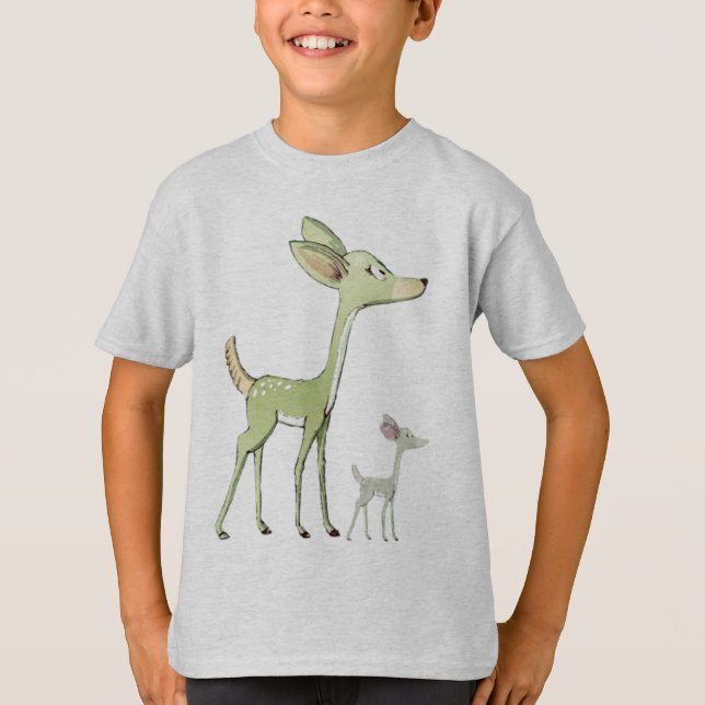 Weihnachtsfeier Grüne Hirsche Feiertage Niedlich T-Shirt (Vorderseite)