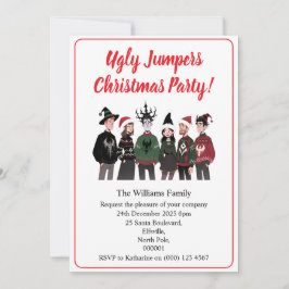 Weihnachtsfeier hässlicher Pullover Xmas Einladung