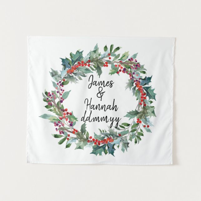 Weihnachtsfeier Hintergrund Weihnachtsfeier Prop. Wandteppich (Vorderseite (Horizontal))