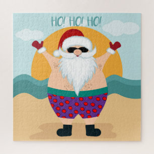 Weihnachtsfeier Ho Ho Sommer Santa Beach Urlaub Puzzle