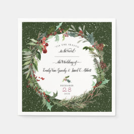 Weihnachtsfeier Hochzeit 2 Napkins Serviette