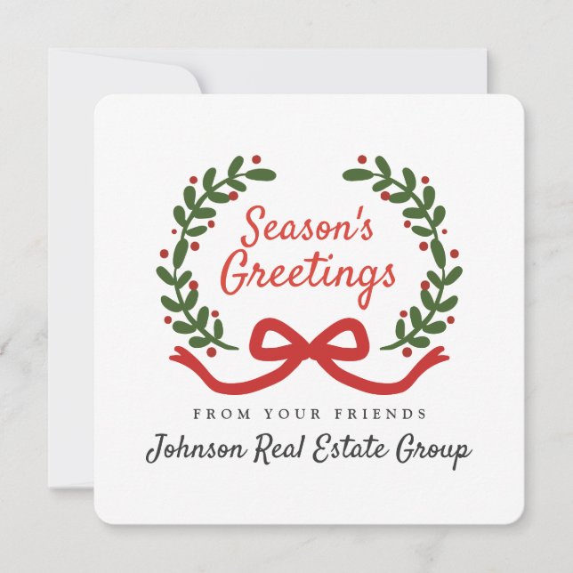 Weihnachtsfeier | Holiday Greetings Feiertagskarte (Vorderseite)