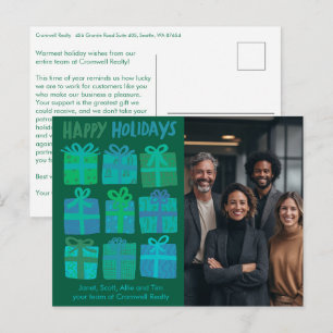 Weihnachtsfeier im Unternehmen - individuelle Foto Postkarte