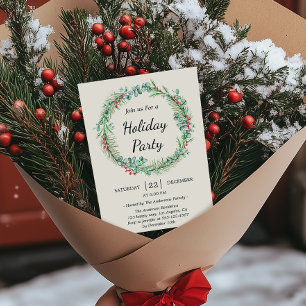 Weihnachtsfeier im Wasser - Elegante Feiertage Einladung
