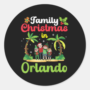 Weihnachtsfeier in Orlando mit Tropi Runder Aufkleber