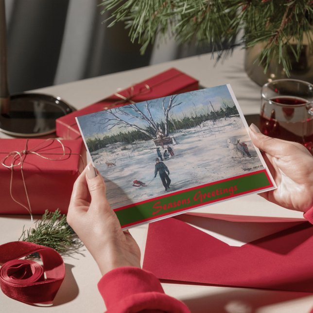 Weihnachtsfeier Karte (personalize this Vintage Card)