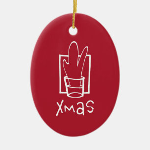 Weihnachtsfeier Keramik Ornament