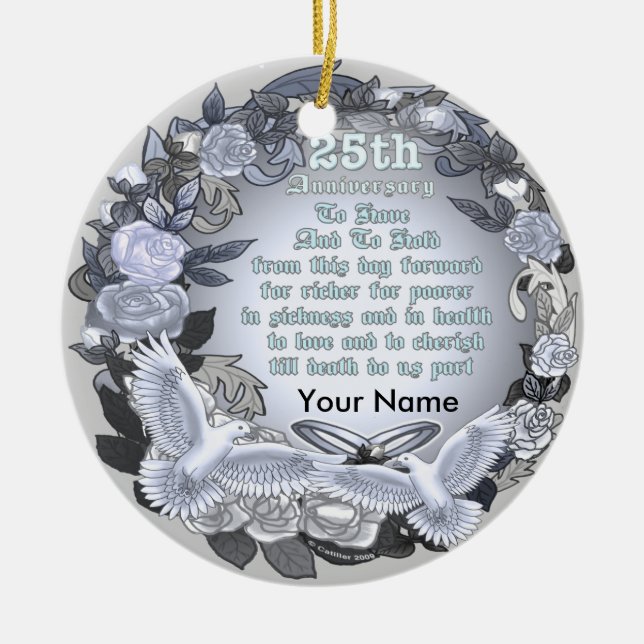 Weihnachtsfeier Keramikornament (Vorne)