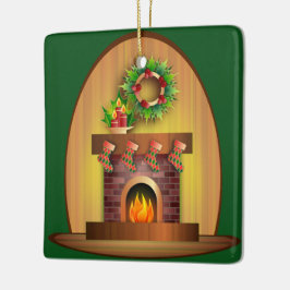 Weihnachtsfeier Keramikornament