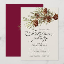 Weihnachtsfeier Kiefernzweig Moderne Schrift Urlau