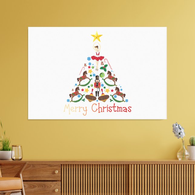 Weihnachtsfeier Leinwanddruck (Insitu (Wohnzimmer))