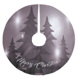 Weihnachtsfeier Lila Rosa Bäume Polyester Weihnachtsbaumdecke