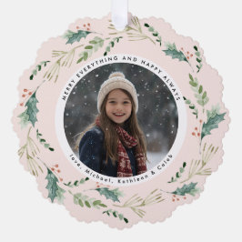 Weihnachtsfeier | Merry Everything Foto Ornament Karte