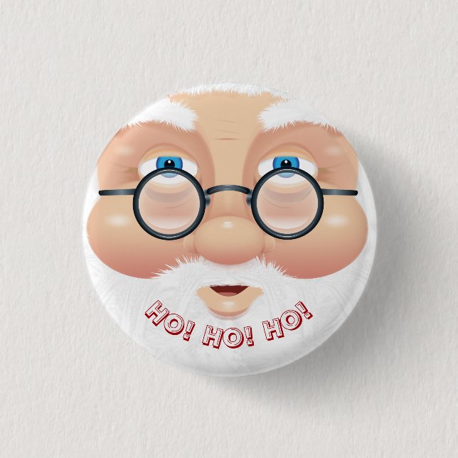 Weihnachtsfeier mit dem Weihnachtsmann Button (Vorderseite)