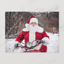 Weihnachtsfeier mit der Post-Motorrad-Karte Postkarte