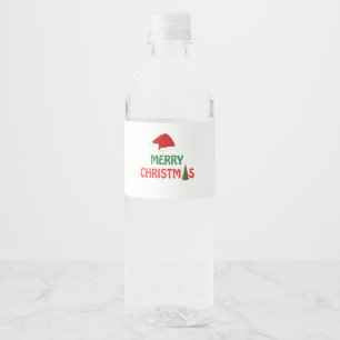 Weihnachtsfeier mit Familie und Freunden Wasserflaschenetikett
