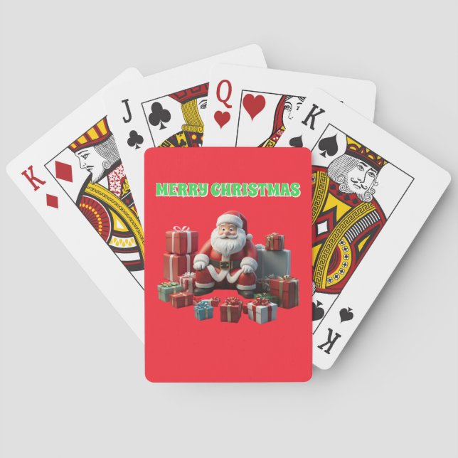 Weihnachtsfeier mit Geschenken Spielkarten (Rückseite)