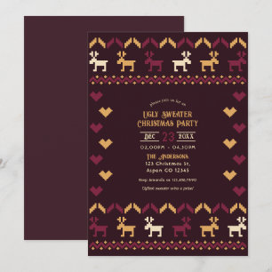 Weihnachtsfeier mit Glühwein & hässlichem Goldpull Einladung