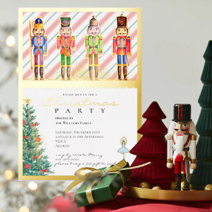 Weihnachtsfeier mit Nussknacker Folieneinladung